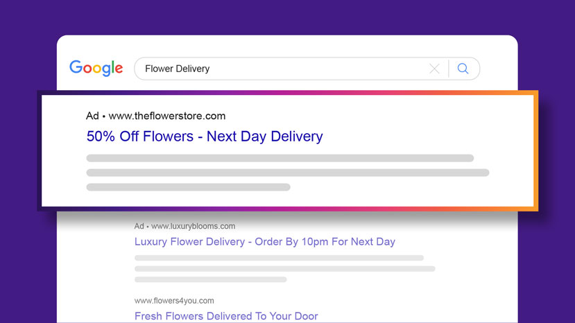 An example of how a Google Ad would look 