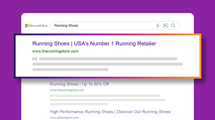 An example of how a Microsoft Ad would look.