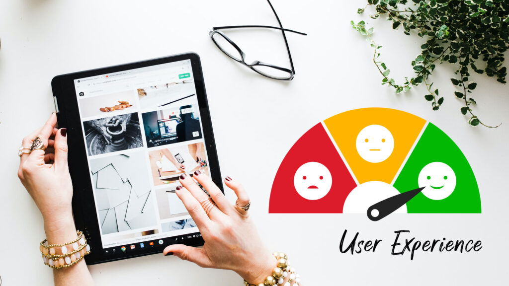 An image that shows a meter to indicate a positive user experience on a website