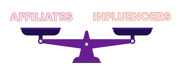 A scale of affiliates vs influencers 