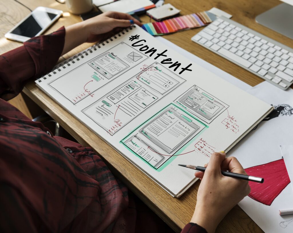 Person creating a content plan