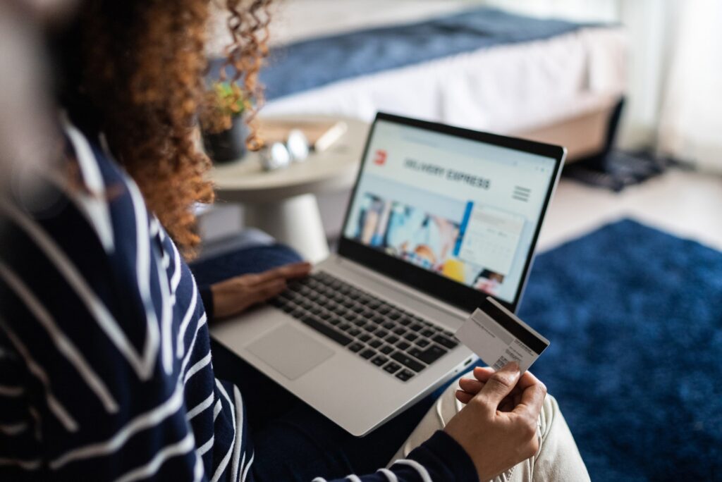 A person making a purchase online.