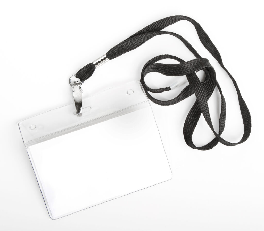 Image with unbranded lanyard to show lack of branding 