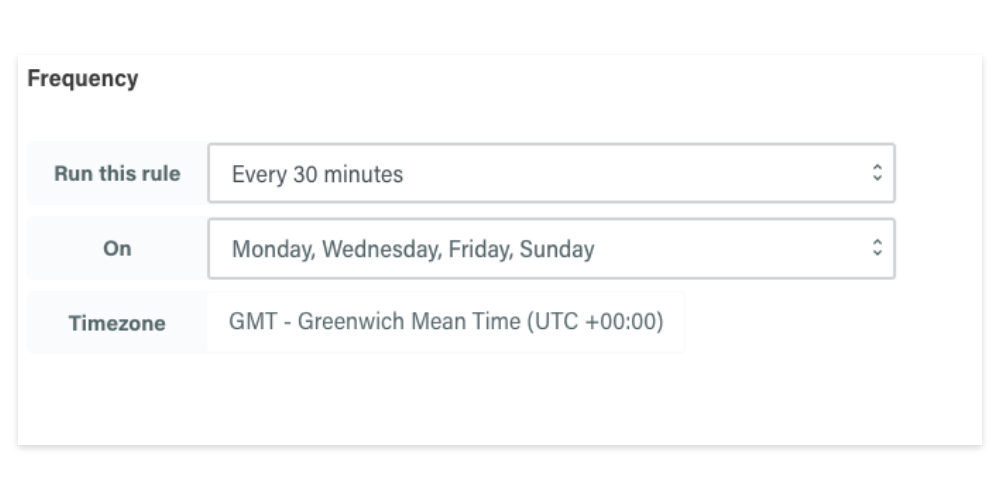 Automation rules can run every 15 minutes inside Adzooma 