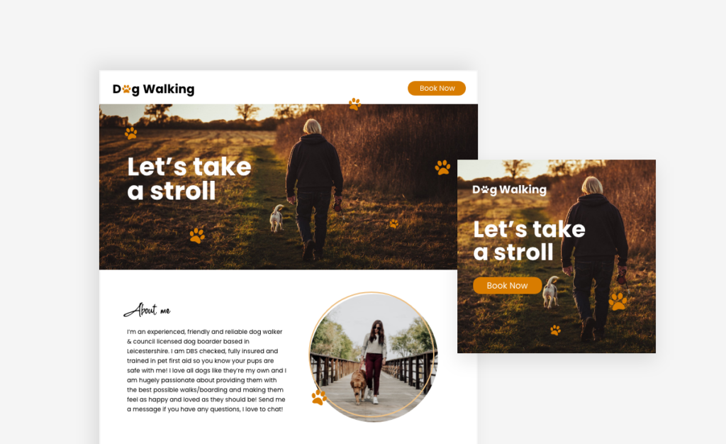 Example of a good landing page