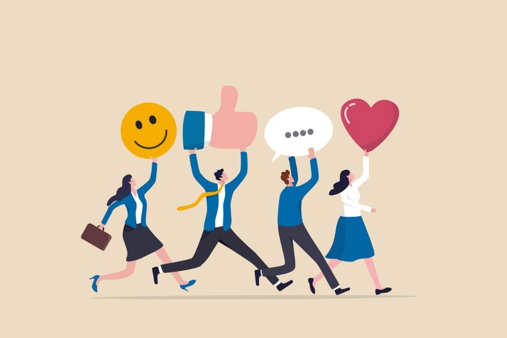 An image to represent people giving feedback
